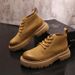 Short Boots Men's Retro Martin Boots Lace-Up Men's Boots Short Casual Youth Thick-soled Tide Boots_vogvips.com