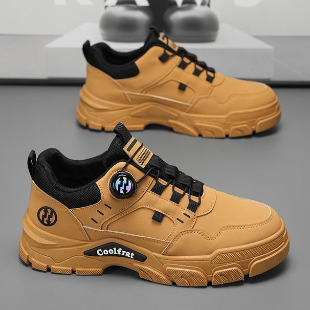 Labor Insurance Shoes Autumn Rotating Button Martin Shoes Boots Casual Shoes Tooling Shoes Sports Outdoor Men's Shoes_vogvips.com