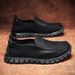 Genuine Loafers Slip On Business Casual Leather Classic Moccasins Breathable Men Flats Soft Driving Shoes_vogvips.com