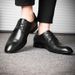 Men's Round Head Leather Men's Casual Single Shoes Front Lace-up Tooling Shoes Low Heel Casual Men's Shoes_vogvips.com