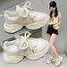 New Thick Sole Small White Shoes Soft Sole Light Casual Small Sports Shoes Single Shoes_vogvips.com