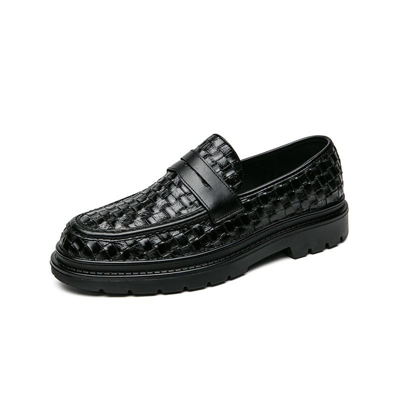 British Style Men's Genuine Leather Shoes Massage Soles Casual Shoes High-quality Men's Formal Shoes Versatile Loafers_vogvips.com