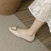 genuine Soft-soled Women's Slip-on Versatile Square-toed Shallow Leather Shoes, New Stylish Loafers_vogvips.com