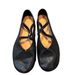 Full Cowhide 2024 Soft Black Flat Cross Ballet Round Toe Genuine Leather Shallow Mouth Mary Jane Shoes For Women_vogvips.com