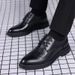 ct Suitable For All Seasons Summer New Men's Leather Casual Business Formal Thick Sole Non-Slip Round Toe Fashion Super Trendy Groom Wedding Shoes_vogvips.com