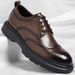 Euro Step Four Seasons Brogue Carved Single Business Formal Youth British Style Trendy Men's Leather Shoes_vogvips.com