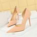 Elegant Women's High Heels For Parties - Pointed Toe, Side Cut-Out Design, Retro Texture, Slim Heel (6-8cm), Available In Multiple Colors & Sizes_vogvips.com