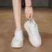 Low-top White Shoes Female Heightening Student Board Shoes Tide Internet Celebrity Female Shoes_vogvips.com