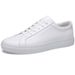 Men's Genuine Leather Casual Sneakers Thick Sole Korean Style Trendy Versatile White Shoes_vogvips.com