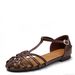 Cross-border Woven Hollow Flat-bottomed Closed-toe Sandals Women, Summer Outdoor Wear, 2026 New Model, Breathable,_vogvips.com
