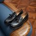 Men's Shoes Leather Shoes, British Style, New Patent Leather, Glossy Finish, Versatile Slip On Loafers, Casual Style, Tassel Shoes._vogvips.com