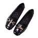 Women's Loafers For Spring Autumn 2026, New Patent Leather Fashion Flat Shoes With Square Toe And Soft Sole_vogvips.com