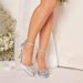 Pointy Bun Fine Diamond Heart Buckle Dinner Heels High Heeled Sandals_vogvips.com