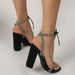 Summer Hot-selling New European And American Open-toe Rhinestone High-heeled Shoes, Sexy Chunky Heel Strap Fashion_vogvips.com