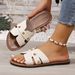 Women's Solid Color Plus Size Slippers Sandals Lightweight Casual Square Open Toe Flat Summer Shoes For Southeast Asian Market_vogvips.com