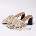 European And American Sexy Shoes With Tassels, Square Toe, Holiday Party High Heels, Bohemian Western Chunky Heel_vogvips.com