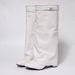 Women's Chunky Heeled Pleated Fashion Boots High Leg Trouser Belt Buckle Slip On Knee High Boots_vogvips.com