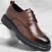 Men's Genuine Leather Dress Shoes Business Formal Wedding Shoes Single Sole_vogvips.com