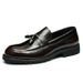 【 Promotion 】 Men's Business Bull Lined Thick Soled Painted Tassel Raised Dress Genuine Versatile Big Head Leather Shoes_vogvips.com
