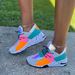 Lace Up Single Shoe Autumn New Style Thick Sole Leopard Print Flat Bottom Casual Sports Dad Shoes_vogvips.com
