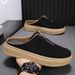 New Arrival Men's Slippers Outdoor Soft Muller Non-Slip Sole Half Drag Comfortable Male Walking Shoes Casual Lazy Flats_vogvips.com