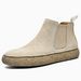 Euro Step Nubuck Leather Suede Mid-Top Sneakers Martin Boots Men's Casual Thick-Soled Trendy Shoes_vogvips.com