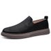 Men's Shoes Polished Hand-scratched Casual Men's Board Shoes Foot Cover Breathable Flat Heel Single Shoes Work Shoes_vogvips.com