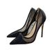 Size33-46 Women's Shoes Breathable Mesh Diamond High Heels 12CM Pointed Toe Stiletto Shallow Mouth Women's Shoes_vogvips.com