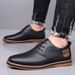 Cross-border Prince Large Size 48, Popular Leather Shoes, Fashionable Business Casual Hand-Stitched Chelsea Men's Shoes_vogvips.com