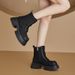 2025 New British Style Yellow For Women Thick Sole Genuine Leather Martin Lace-up Casual Chunky Heel Short Boots_vogvips.com