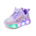 2026 Spring And Autumn New Model Light-Up Princess Butterfly Rotating Buckle Sneakers For Kids, Cartoon LED Glowing_vogvips.com