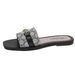 Summer New Style Women's Fashionable Square Toe Slip-On Sandals High End Metal Buckle Lightweight Comfortable Flat_vogvips.com