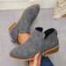 European And American Trade Large Size Leather Women, Solid Color Slimming Pointed Toe Back Zipper Casual Thick Sole_vogvips.com