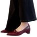 Soft Leather Version~Pointed-toe Elegant Bow Mary Jane For Women, Casual Slip-on French Style Height-increasing Single_vogvips.com