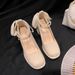 French Platform Waterproof Table Small Mary Jane Single Shoes Women's Bridal Shoes Wedding Shoes Bridesmaid High Heels Spring And Autumn_vogvips.com