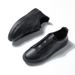 European British New Men's Leather Loafers Slip-On Lazy Shoes Sole Soft Surface Short Casual Style_vogvips.com