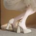 Mary Jane Chunky Heel High Heels For Women 2024 New Fairy Style Waterproof Platform French Square Toe One-Strap Single_vogvips.com