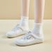 Half Tray White Shoes Female Student Mesh Breathable Heightening Shoes Casual Board Shoes_vogvips.com