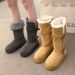 thick-soled Velvet Thickened Long Snow Boots Women's Tall Cotton Boots Warm Large Cotton Shoes_vogvips.com