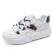 K8636 New Women's Color Blocked Autumn Height Increasing Thick Sole Cross Strap Casual Board Shoes Student Fashion_vogvips.com