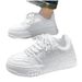 Men's Shoes Spring And Autumn Niche Design Versatile Casual Pure Black Sneakers Youth Sports Thick Bottom Heightening Bread Trendy Shoes_vogvips.com