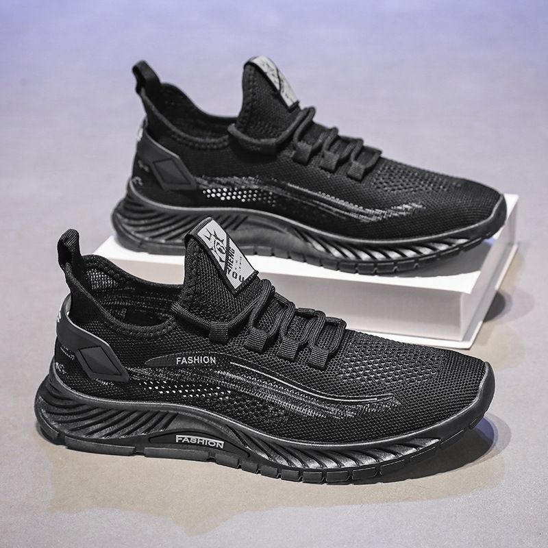 Breathable Knit Men's Casual Sneakers With Anti-Slip Soft Sole Lightweight Mesh Summer Shoes For Walking Comfort Mesh Thin Casual Shoes_vogvips.com