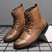 European Warm Series New Autumn Winter Martin Fashion Large Size Pointed Toe Leather Boots High Top British Casual Men's Shoes 98666_vogvips.com