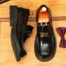 Big Toe Leather Shoes Men's Genuine Leather British Business Casual Platform Height Increasing Men's Shoes Glossy Square Toe Slip-on Formal Shoes_vogvips.com