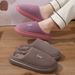 Cotton Women, Autumn And Winter 2025, New Thick Soled Home Indoor Confinement Shoes, Couple Plush Slippers For Men_vogvips.com