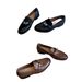 Lan Cabinet Edition ~ Vintage Lock Design Versatile Slip-On Lazy Loafers Horsebit Flat Leather Single Shoes_vogvips.com