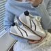 Women's Round Toe Lace-up Low Saturation Color Matching Training Shoes Women's New Retro Casual All-match Sports Flat Forrest Gump Shoes_vogvips.com