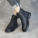 European Warm Series 2025 Autumn Winter Women's Martin With Fleece New Versatile Trendy British Style Short Slim Boots_vogvips.com