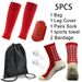 5pcs/set Sports Equipment Football Socks Non Slip Sports Socks Cold Towel Socks Knee Pads Bandages Outdoor Sports Backpack_vogvips.com