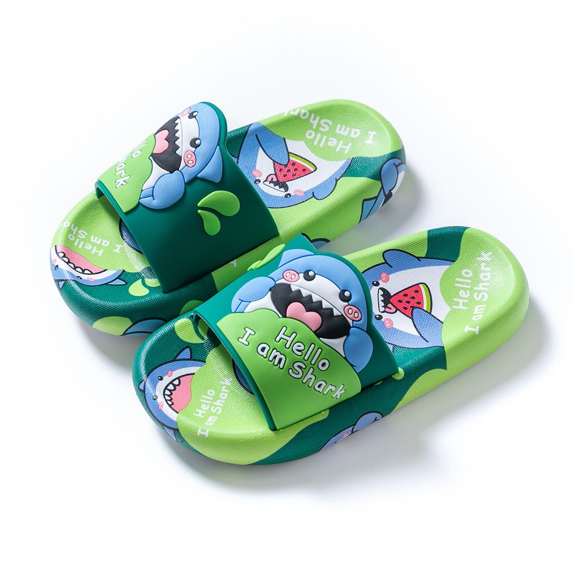 Summer Children's Slippers Cartoon Boys' Lightweight And Cute Indoor Breathable Soft Sole Baby Shark Comfortable Poop_vogvips.com